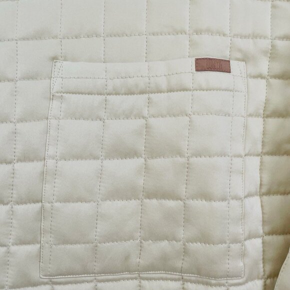 LUNYA Quilted Silk Sweatshirt In Swan White M Crew Neck Pullover Chest Pocket - Picture 2 of 5